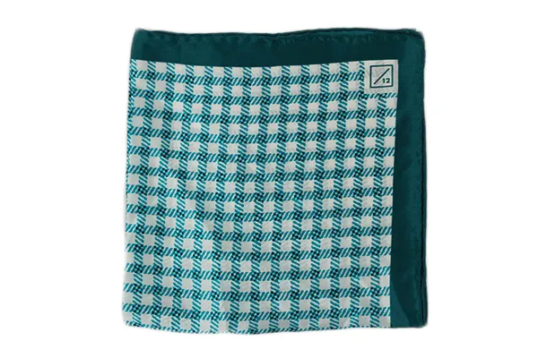 The Country Mile, Green and White Pocket Square