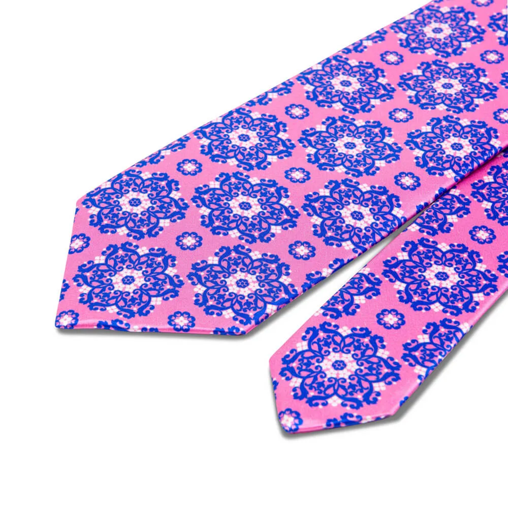 The Isola Bella Pink Duchesse Silk Tie