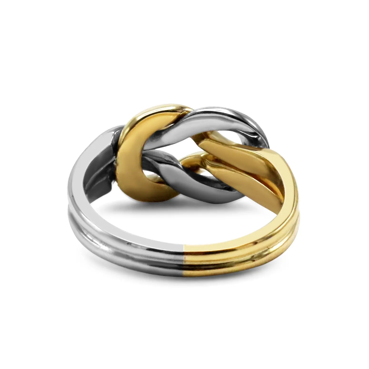Two Colour Knot Ring - 18ct Yellow & White Gold