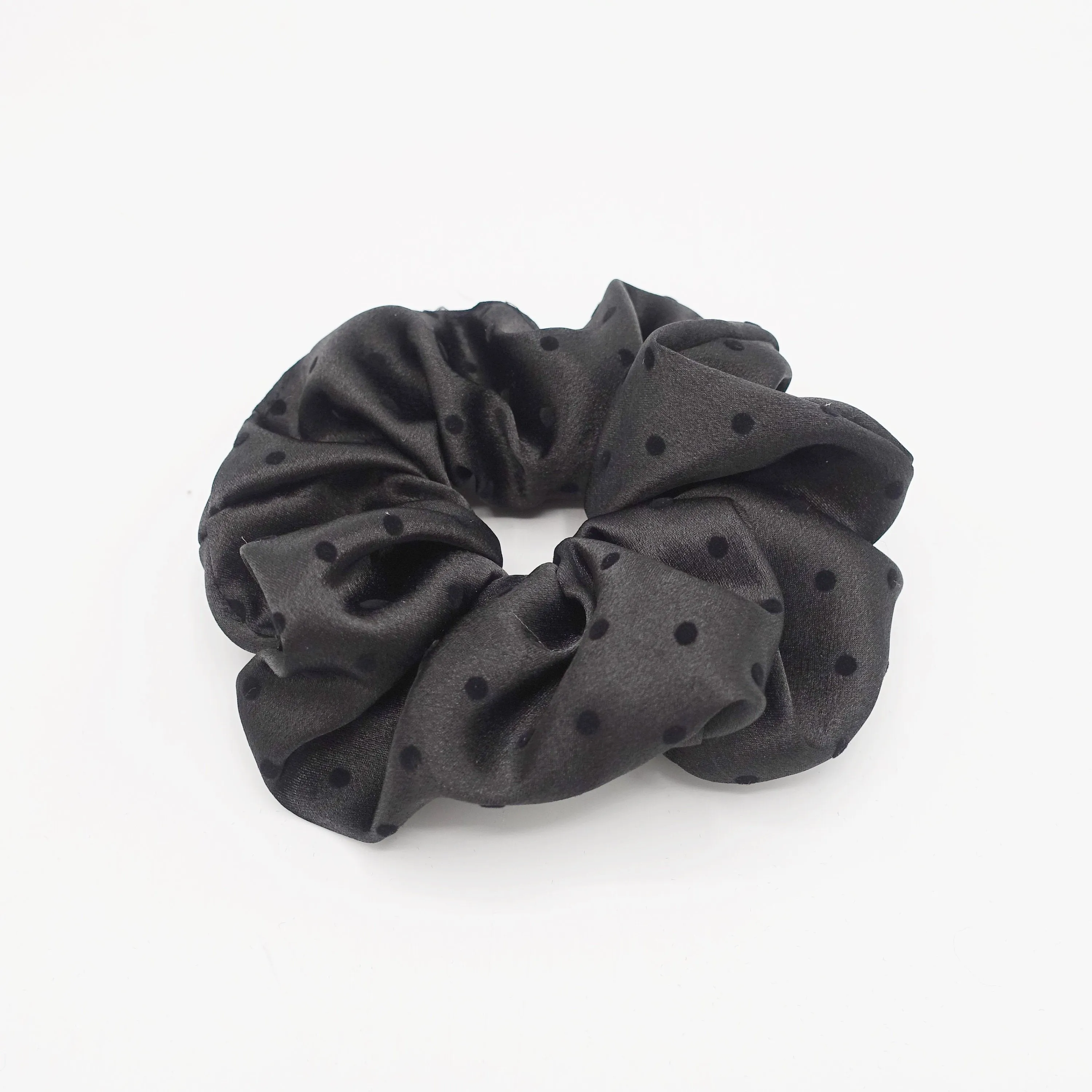 velvet dot satin scrunchies gloss hair elastic hair tie women hair accessory