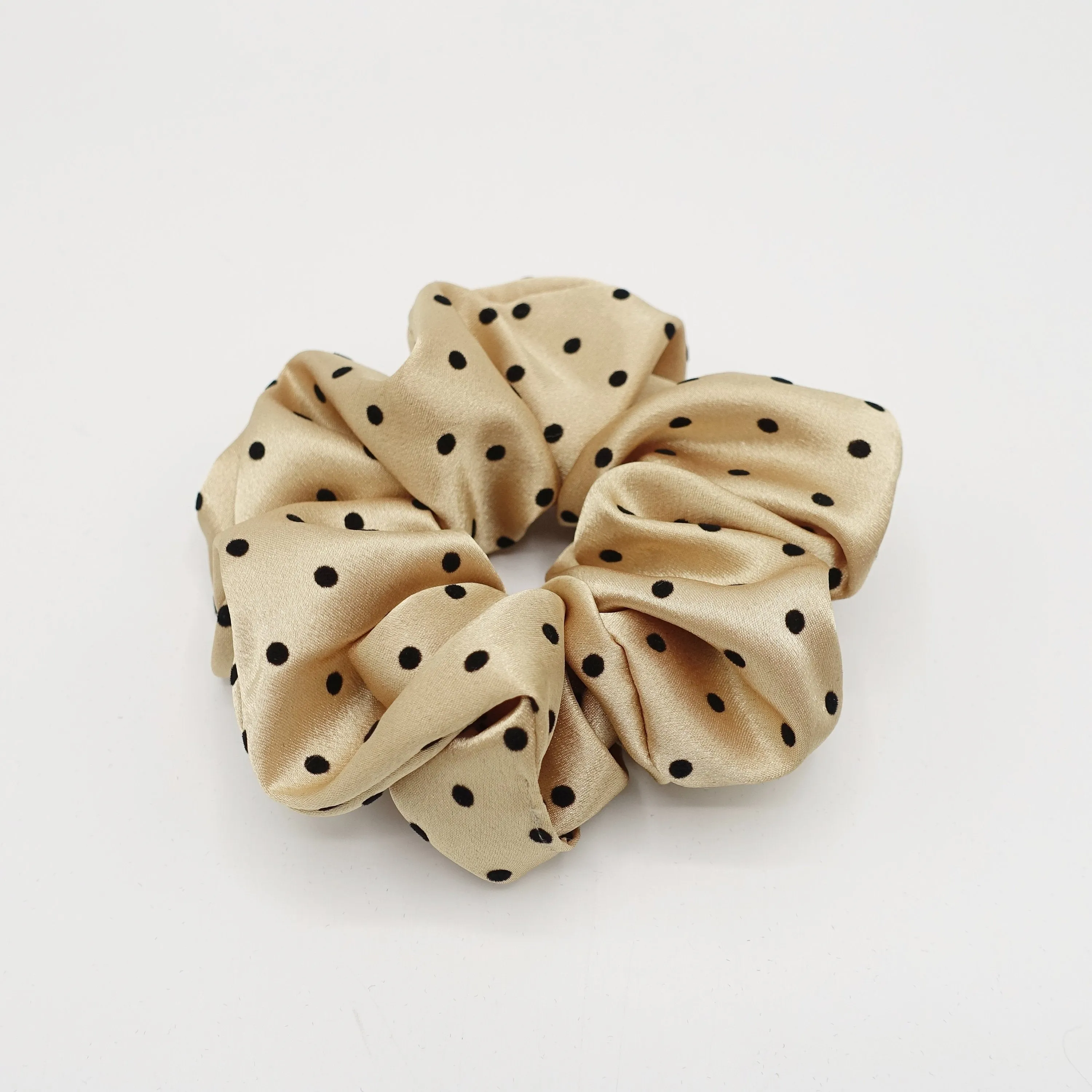 velvet dot satin scrunchies gloss hair elastic hair tie women hair accessory