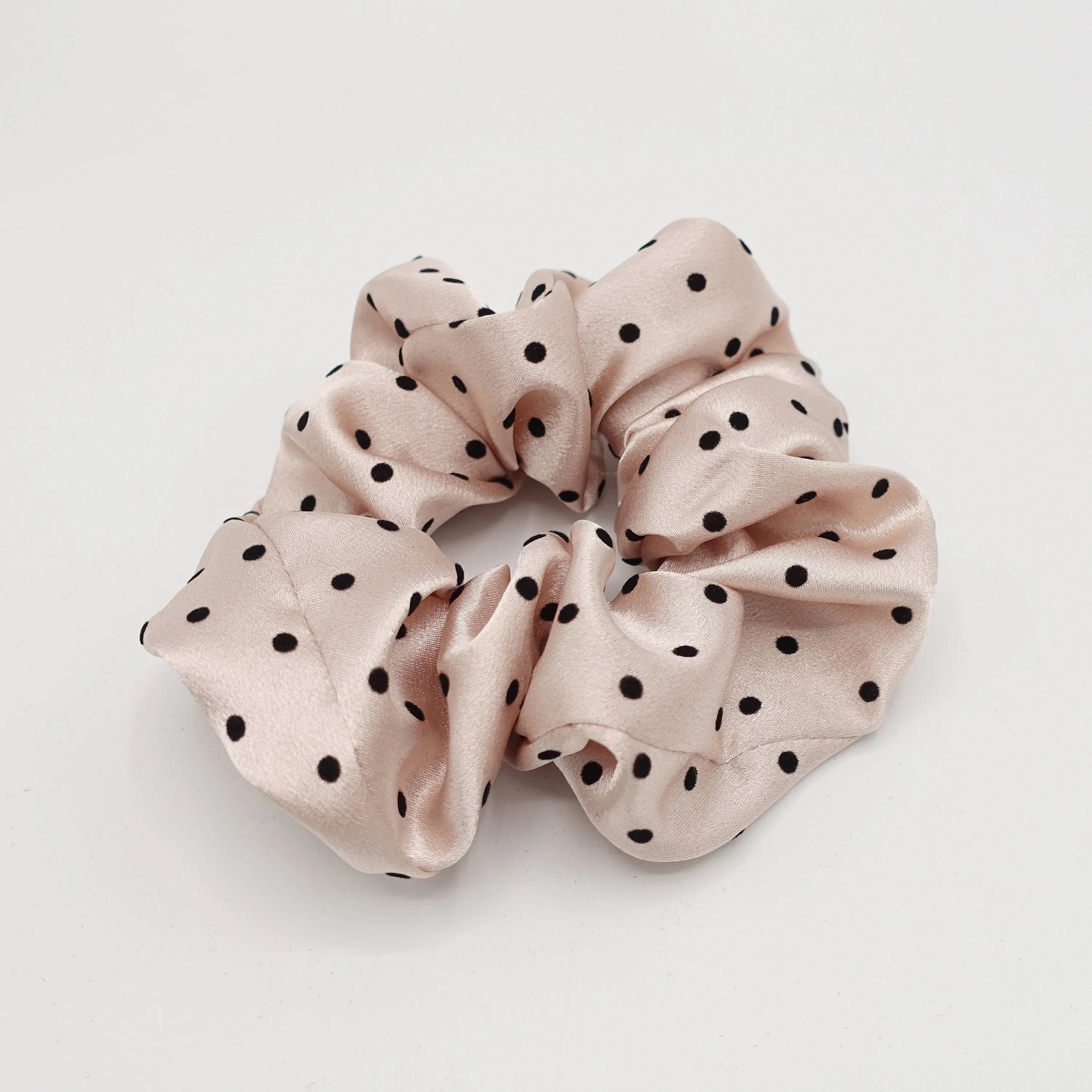 velvet dot satin scrunchies gloss hair elastic hair tie women hair accessory