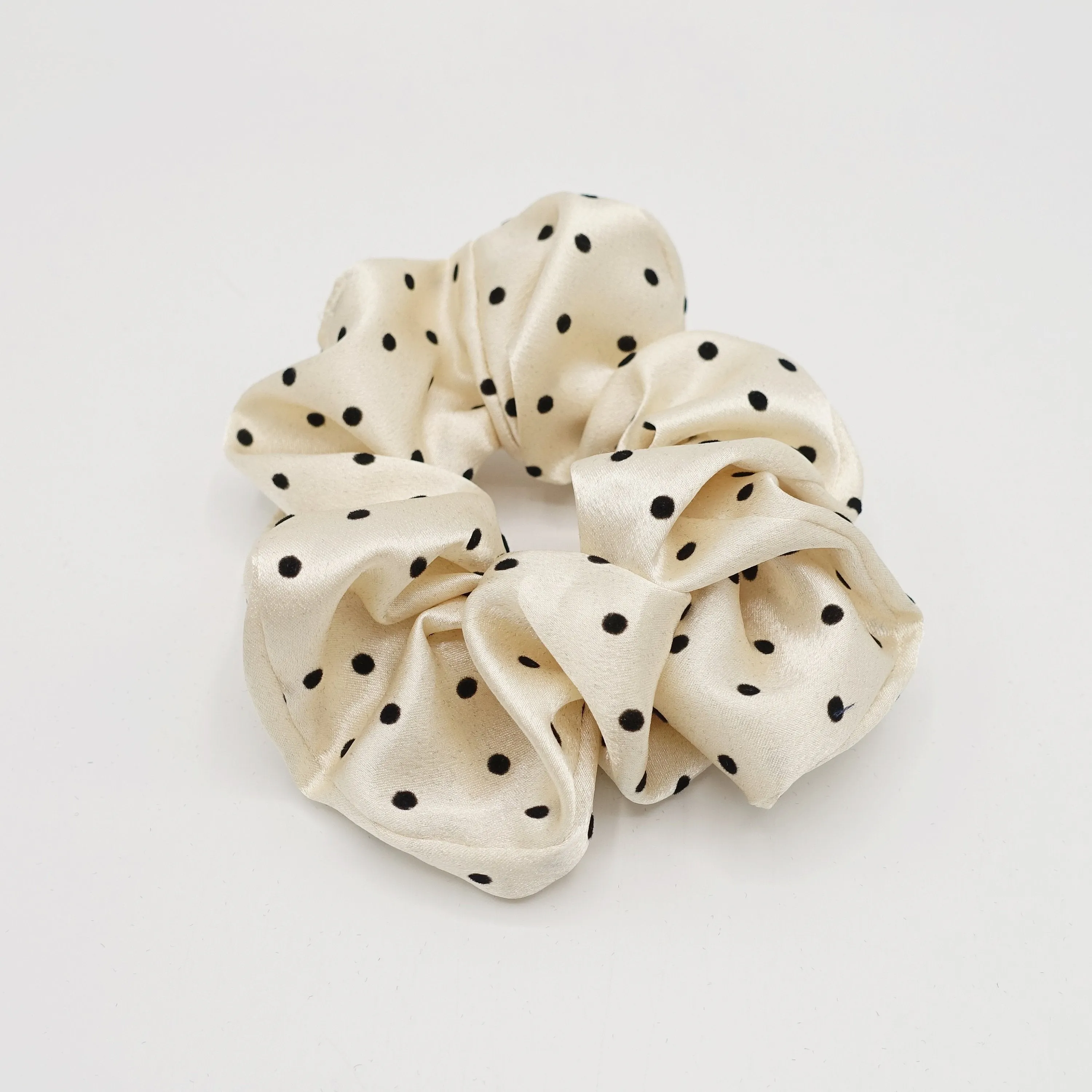 velvet dot satin scrunchies gloss hair elastic hair tie women hair accessory