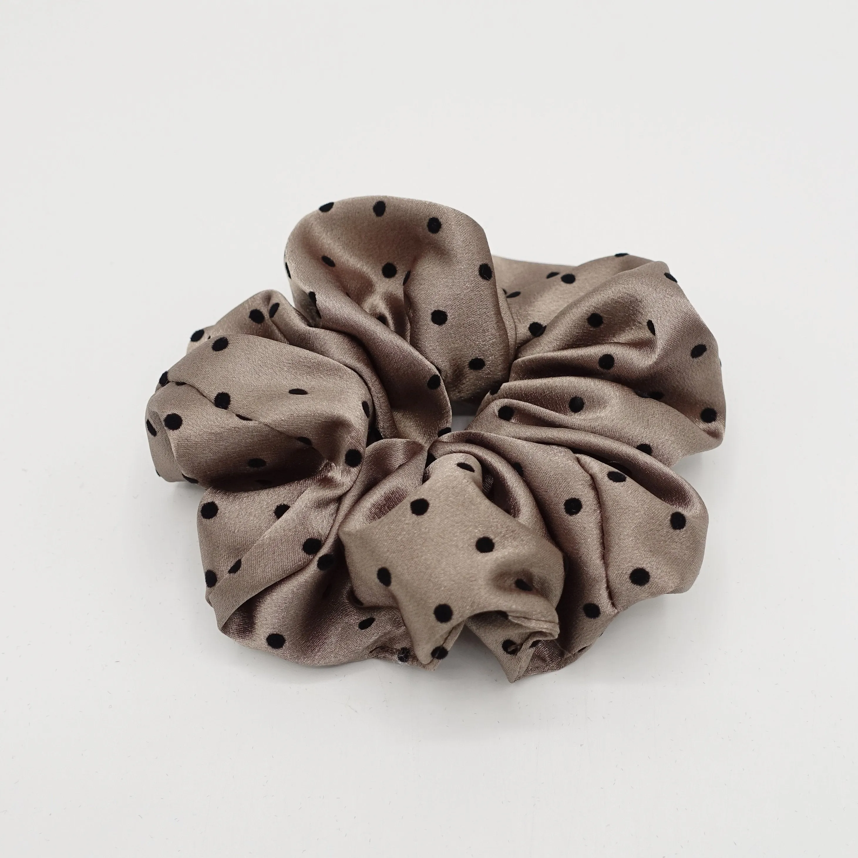 velvet dot satin scrunchies gloss hair elastic hair tie women hair accessory
