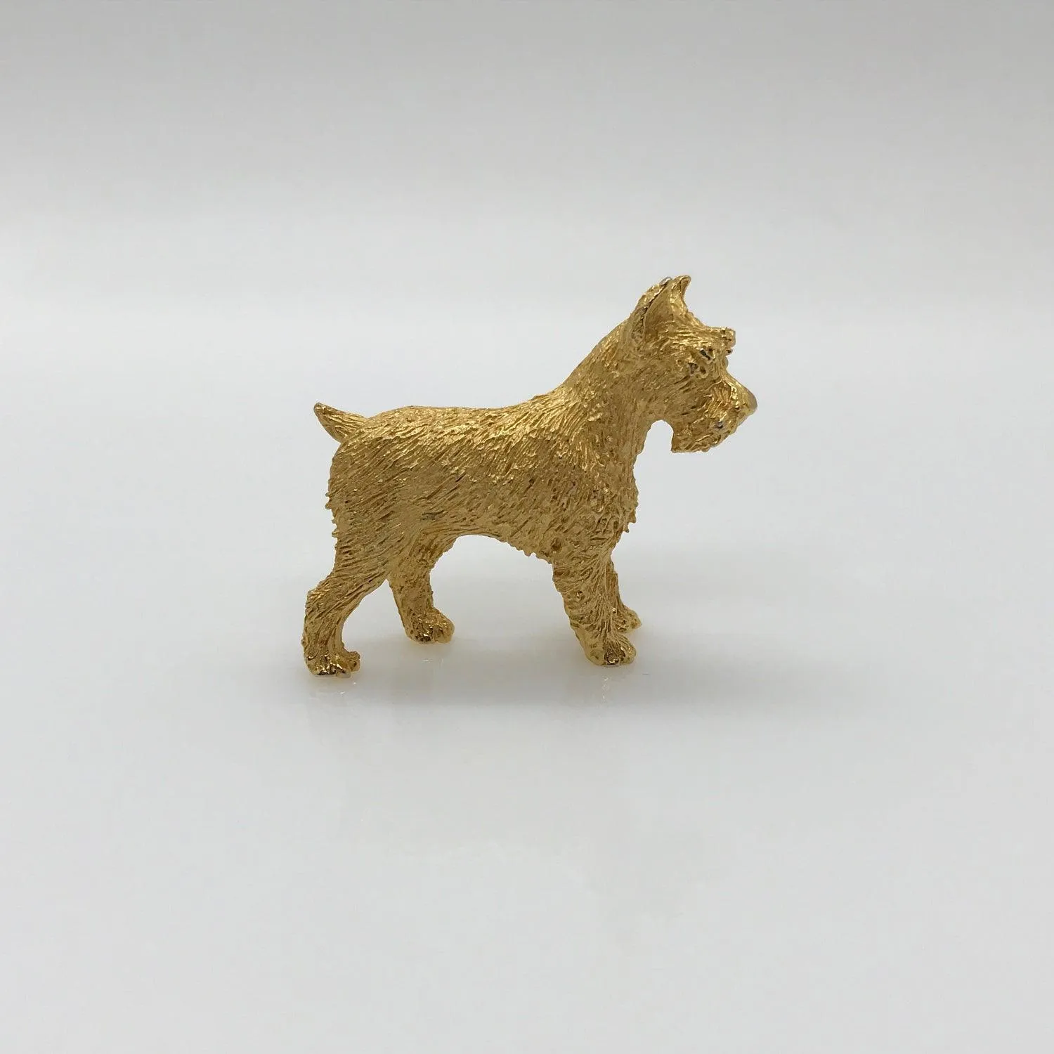 Vintage Gold Tone Crown Trifari Dog Brooch