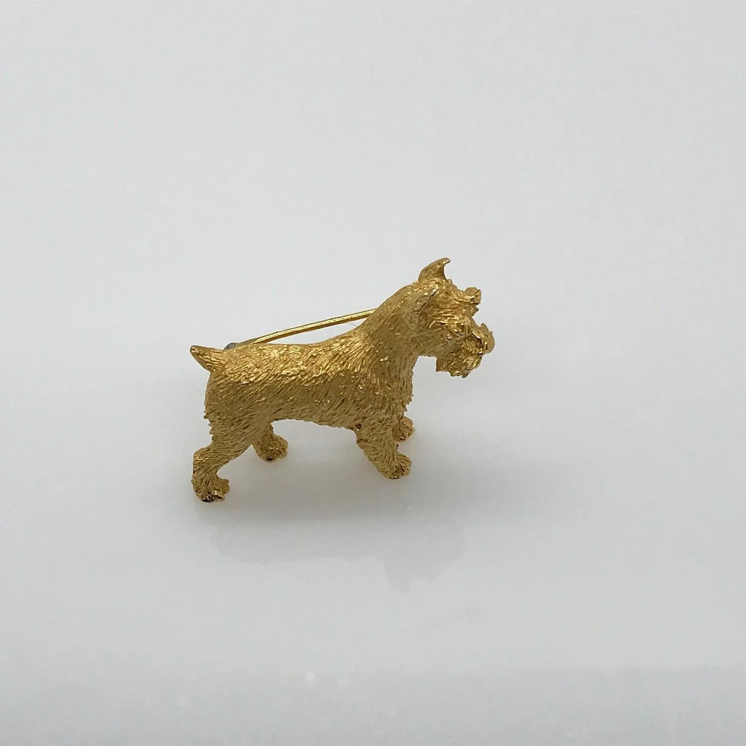Vintage Gold Tone Crown Trifari Dog Brooch