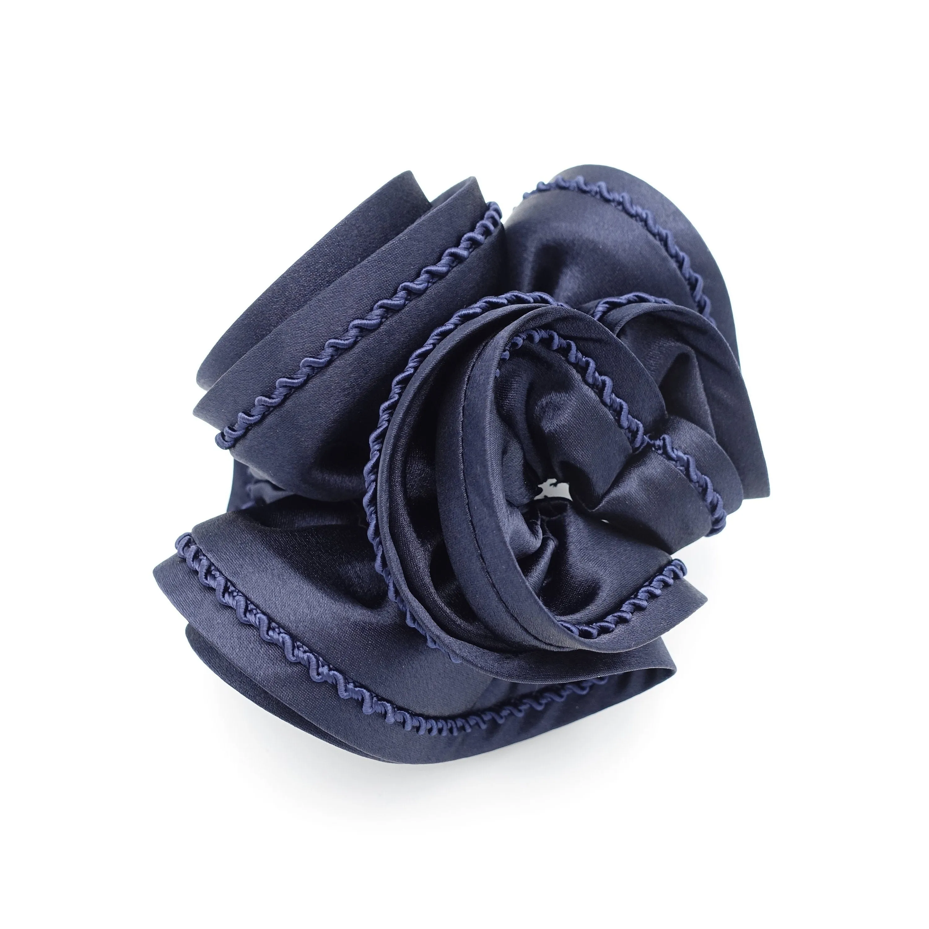 waved thread decorated satin scrunchies women hair elastic scrunchy
