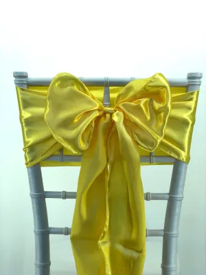 Yellow Satin Sashes
